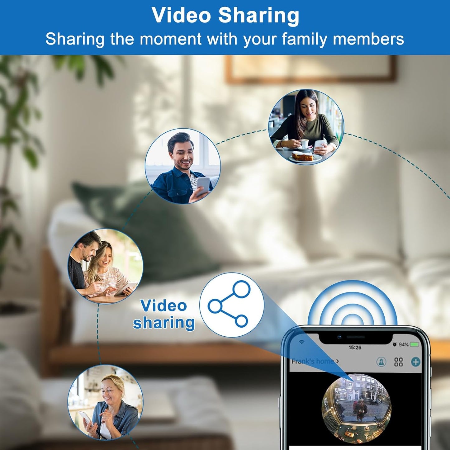 Doorbell Camera Wireless, Head-to-Toe Video, 2K HD Live View, Two-Way Talk,Smart Video Doorbell with Chime,no Subscription,Battery Powered,Motion Detection &Alerts,Works with Alexa &Google(2.4G WiFi)