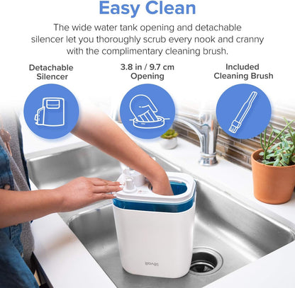 4L Cool Mist Ultrasonic Humidifier for Bedroom and Nursery Quiet Humidifier with Essential Oil Tray BPA Free Up to 40 Hours Runtime - PuriLite