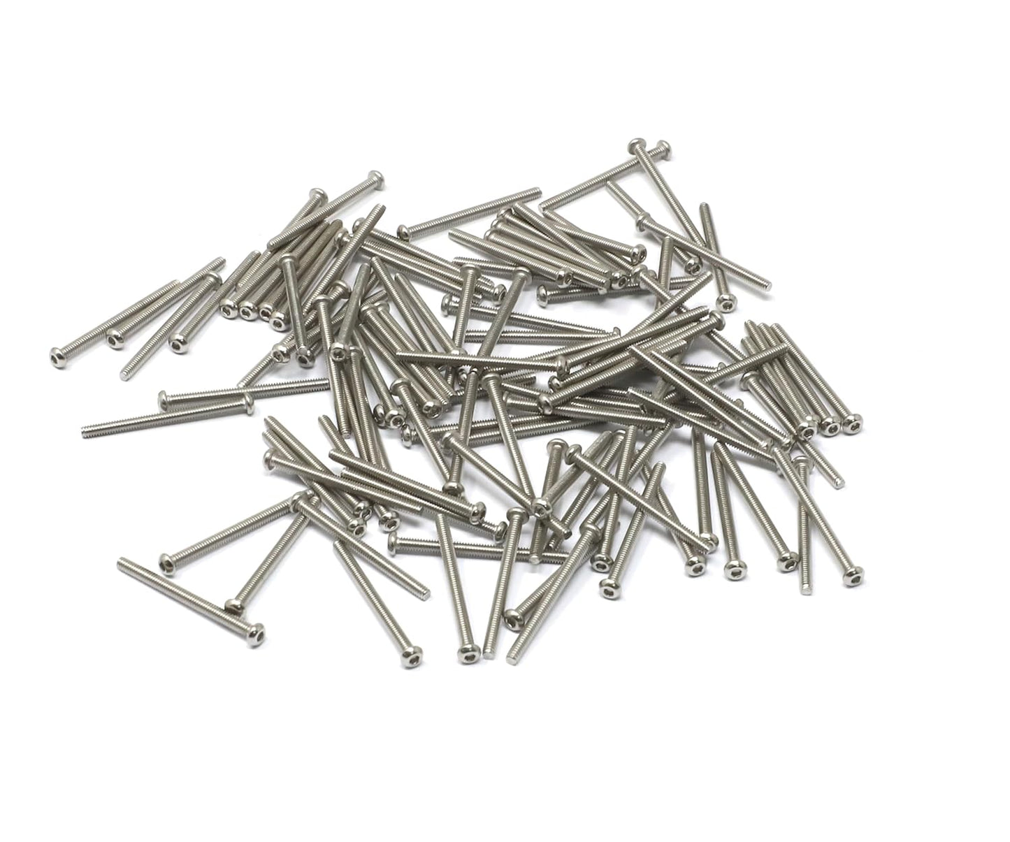 iexcell 50 Pcs M6 x 20mm Thread Pitch 1 mm Stainless Steel 304 Hex Socket Button Head Cap Screws Bolts Kit