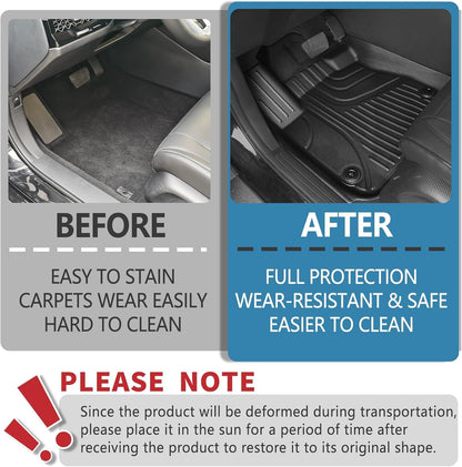 AOMSAZTO Floor Mats & Trunk Mat for 2024 2025 Chevy Equinox EV (Non Fuel),TPE All Weather Protection 2 Rows Car Floor Liners with Cargo Liner for Chevrolet Equinox EV (Non Fuel)