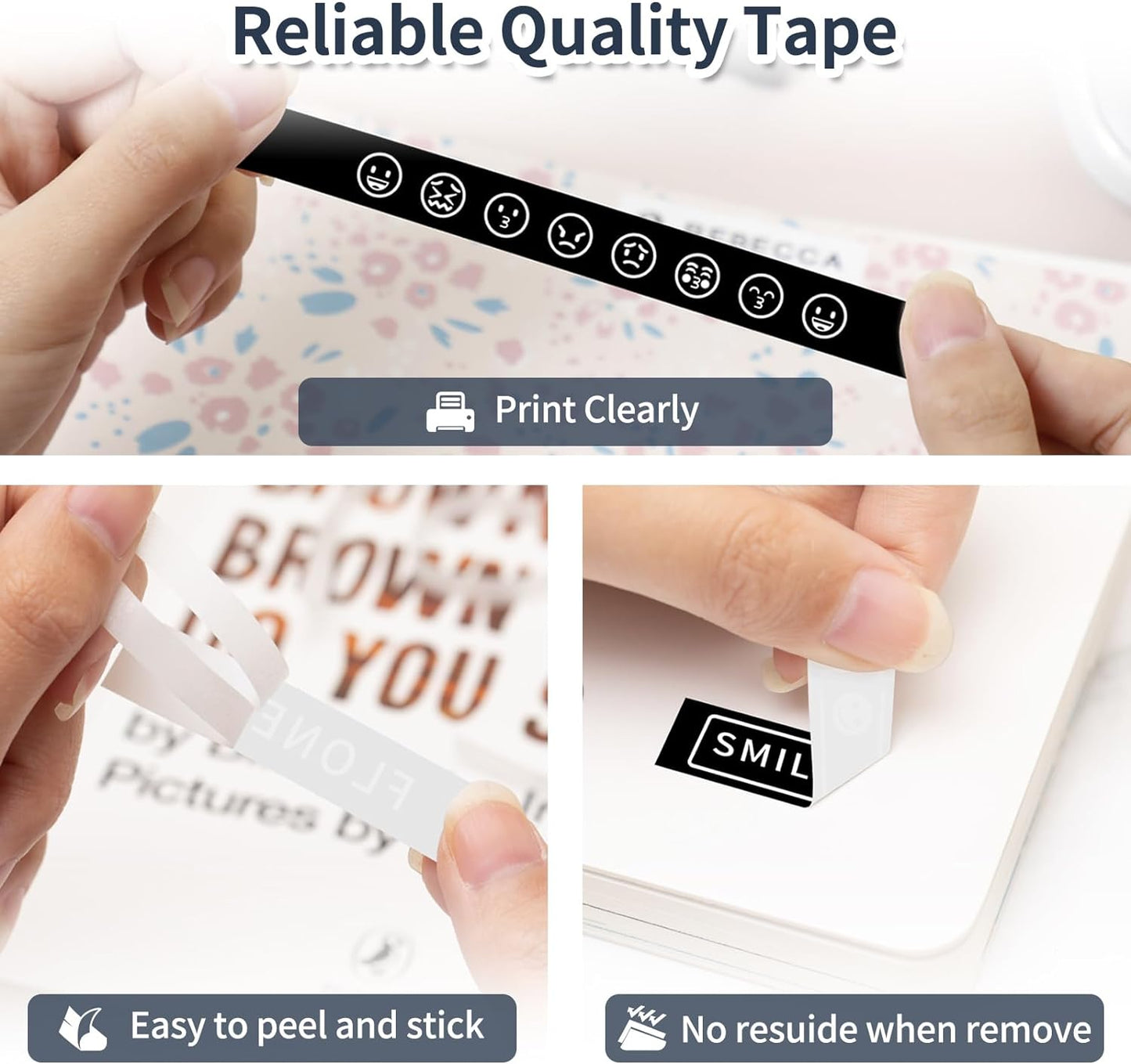 5 Pack Replacement for TZe-231 P Touch Label Tape Compatible with Brother P-Touch (TZ231 TZe231) Standard Laminated 12mm, Black on White, for Label Maker Tape PTH110 PT-D210 D220 D200 H100