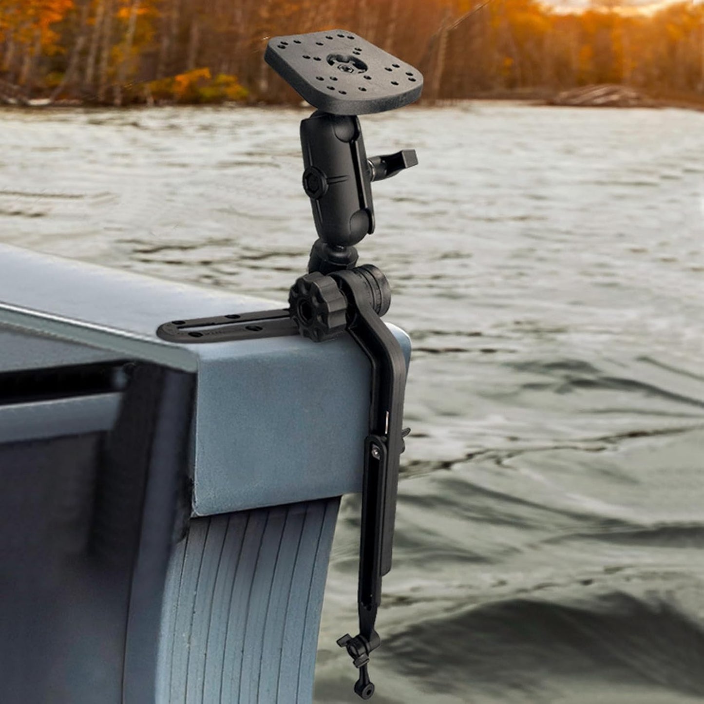 Kayak Fish Finder Mount 360° Adjustable 1.5" Ball Kayak Transducer Mount with Expandable Suspension Arm