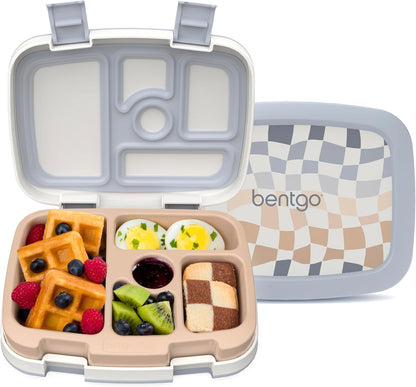 Bentgo Kids 5-Compartment Leak-Proof Bento-Style Lunch Box (Whimsy & Wonder Collection) - Ideal for Ages 3-7, Drop-Proof & Durable, Dishwasher Safe, & PFAS & BPA-Free Materials (Starry Sprinkle)