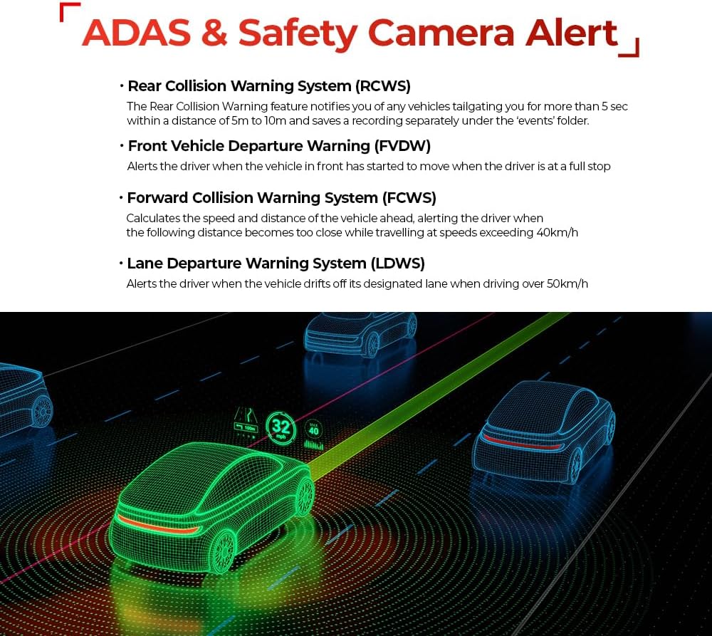 THINKWARE U3000 2CH 4K Front Dash Cam, 2K Rear Cam, STARVIS 2 Sensor Super Night Vision, Car Camera 5GHZ Wi-Fi GPS Radar Buffered Parking Mode CPL Filter Red Light Speed Camera Alerts OBD Cable