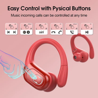 STECEi Wireless Earbuds 75hrs Bluetooth 5.4 Headphone Sport, Bluetooth Earbuds HiFi Stereo Over Ear Bud with Earhooks, ENC Noise Cancelling Mic, IP7 Waterproof Wireless Earphone for Workout/Running