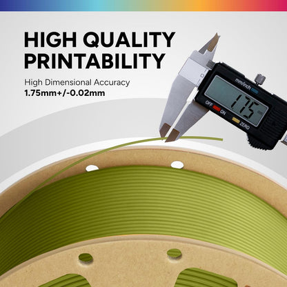 OVERTURE PLA Filament 1.75mm PLA 3D Printer Filament, 1kg Cardboard Spool (2.2lbs), Dimensional Accuracy +/- 0.02mm, Fit Most FDM Printer (Black 1-Pack)