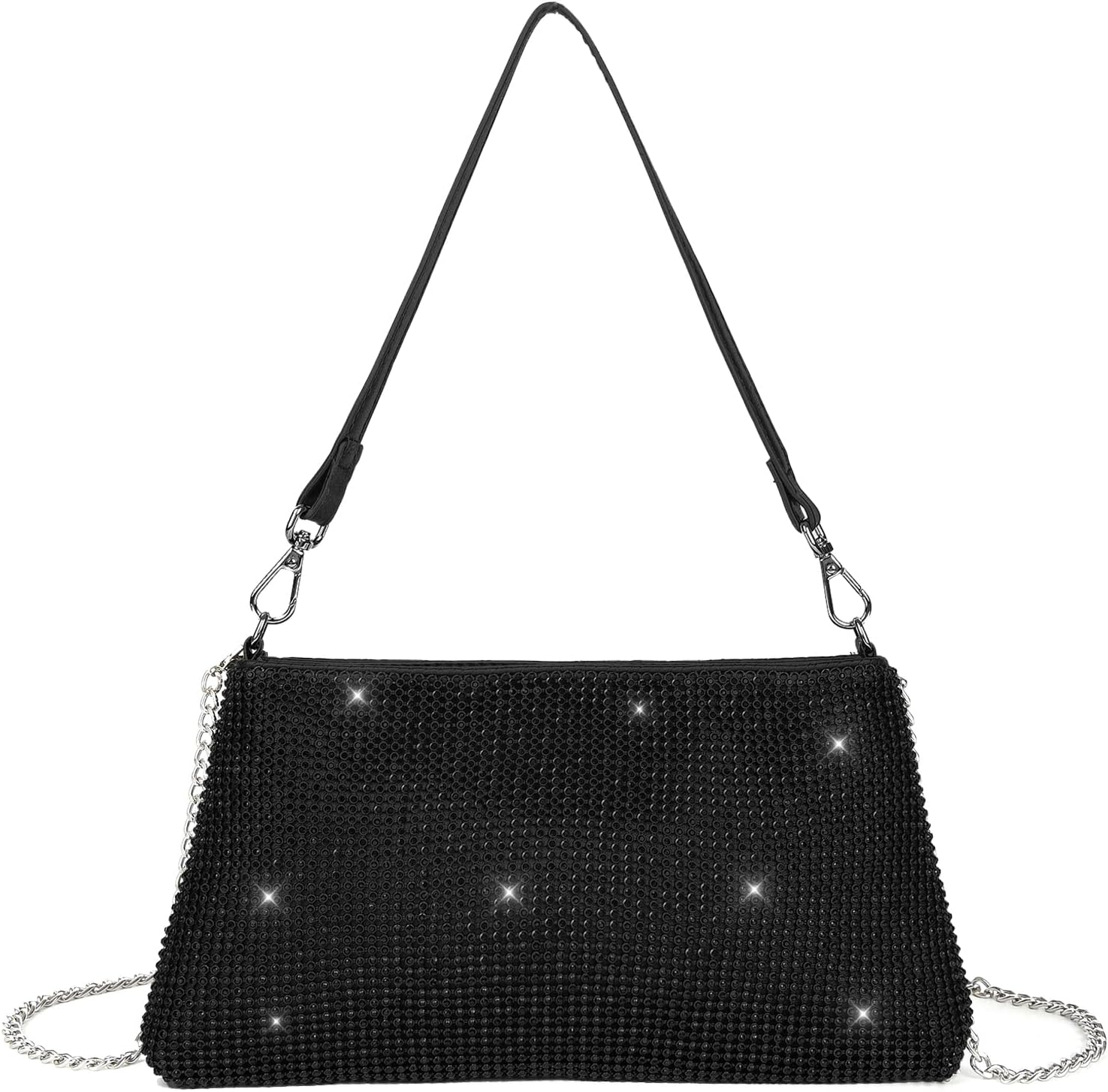 Valleycomfy Bling Evening Clutch Bag for Women Lady Girl Bride Rhinestone Purse For Prom Cocktail Party Wedding Engagement - PuriLite
