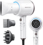 Wavytalk Hair Dryer with Diffuser, Blown Away Ionic Blow Dryer | 1875W Fast Drying, 3 Attachments for All Hair Types, Ceramic Technology, Compact Design, Lightweight and Quiet
