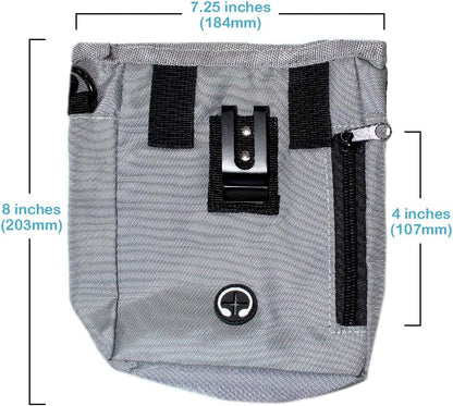 Pets First Dog Treat Training Pouch - Treat Bag for Kibble, Food, Toys, Accessories with Built-in Poop Bag Dispenser - Holder for Small, Medium & Large Dogs & Puppies with Multiple Ways to Wear