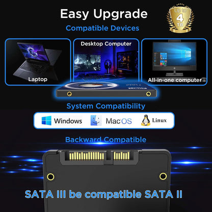 Fikwot FX815 1TB SSD, 2.5" SATA SSD, Internal Solid State Drive, Up to 560MB/s, Compatible with Laptop & PC Desktop