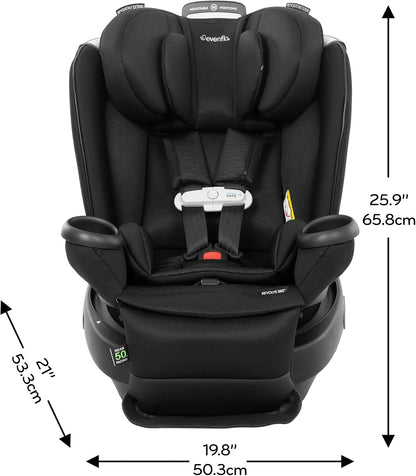Evenflo Gold Revolve360 Extend All-in-One Rotational Car Seat with SensorSafe - Onyx