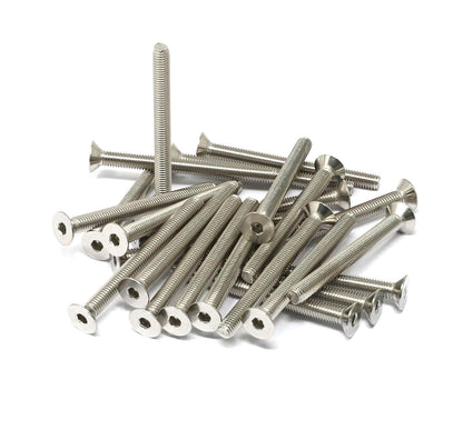 iexcell 5 Pcs M8 x 80mm Thread Pitch 1.25 mm Stainless Steel 304 Hex Socket Flat Head Cap Screws Bolts Kit
