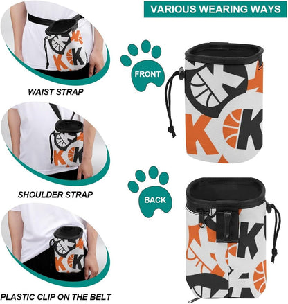 Osbang Dog Treats Pouch Pet Training Bag Dog Walking Bag Carry Kibble Snacks Toys for Dog Training Reward (Man 4.7 * 4 * 5.1 Inches)