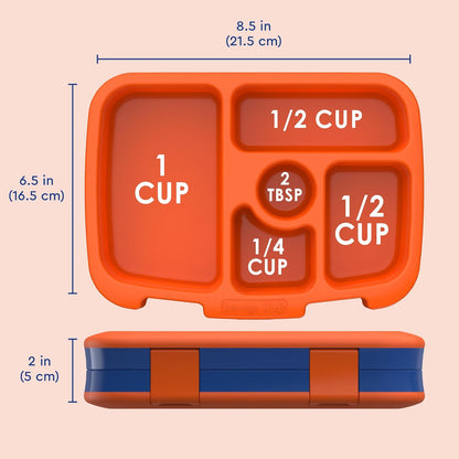 Bentgo Kids Prints Leak-Proof, 5-Compartment Bento-Style Kids Lunch Box - Ideal Portion Sizes for Ages 3-7, Durable, Drop-Proof, Dishwasher Safe, & Made with BPA-Free Materials (Green Rainbow)