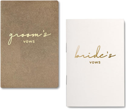 GroomBrideGifts Wedding Vow Book for His and Hers, Soft Touch, Perfectly Sized Bride and Groom Vow Books, Wedding Essentials, Wedding Registry Ideas, His and Hers Gifts