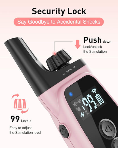 ABBIDOT Shock Collar, 3300Ft Dog Training Collar, 5 Training Modes Dog Shock Collar with Remote, Waterproof Rechargeble Security Lock E Collar for Small Medium Large Dogs