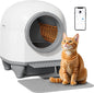 VICTONE Self Cleaning cat Litter Box with App Control Support Safety Protection, 90L Automatic Cat Litter Box for Multiple Cats with A Complimentary Garbage Bag (White)
