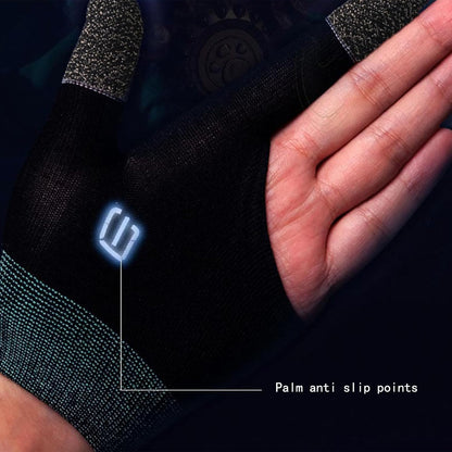 Mobile Game Gloves, Ultra-Thin Mobile Gaming Gloves，Anti-Sweat Mobile Finger Sleeve Breathable for High-Ranking Players Mobile Game Streamer (Black)