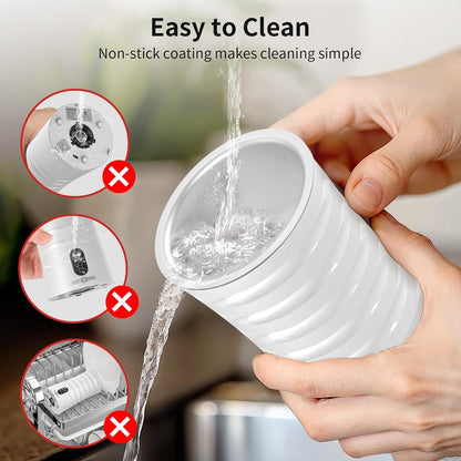 Paris Rhône Milk Frother, 4-in-1 Milk Steamer and Frother, Hot & Cold Foam Milk Warmer with Temperature Control
