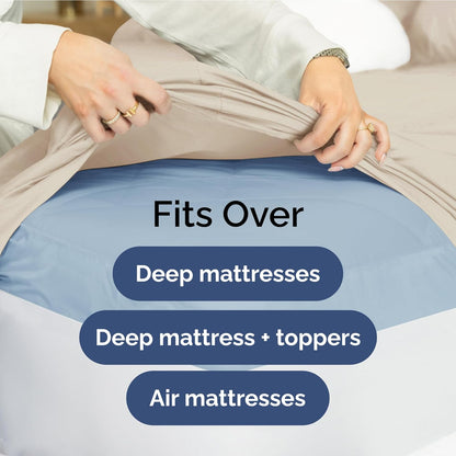 Extra Deep Queen Sheet Set - 6 Piece Breathable & Cooling Sheets - Hotel Luxury Bed Sheets Set - Easy & Secure Fit - Soft, Wrinkle Free & Comfy Sheets Set - White Sheet Set w/Extra Deep Pockets