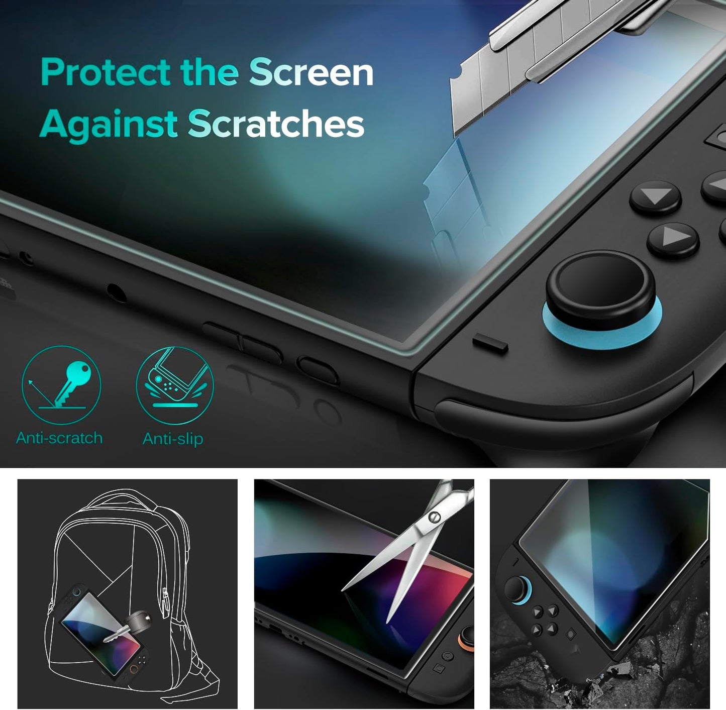 ivoler 4-Pack Screen Protector Tempered Glass for Nintendo Switch 2 Model 2025 with [Alignment Frame] Accessories Transparent HD Clear Anti-Scratch Screen Protector for Nintendo Switch 2, 7.9-Inch