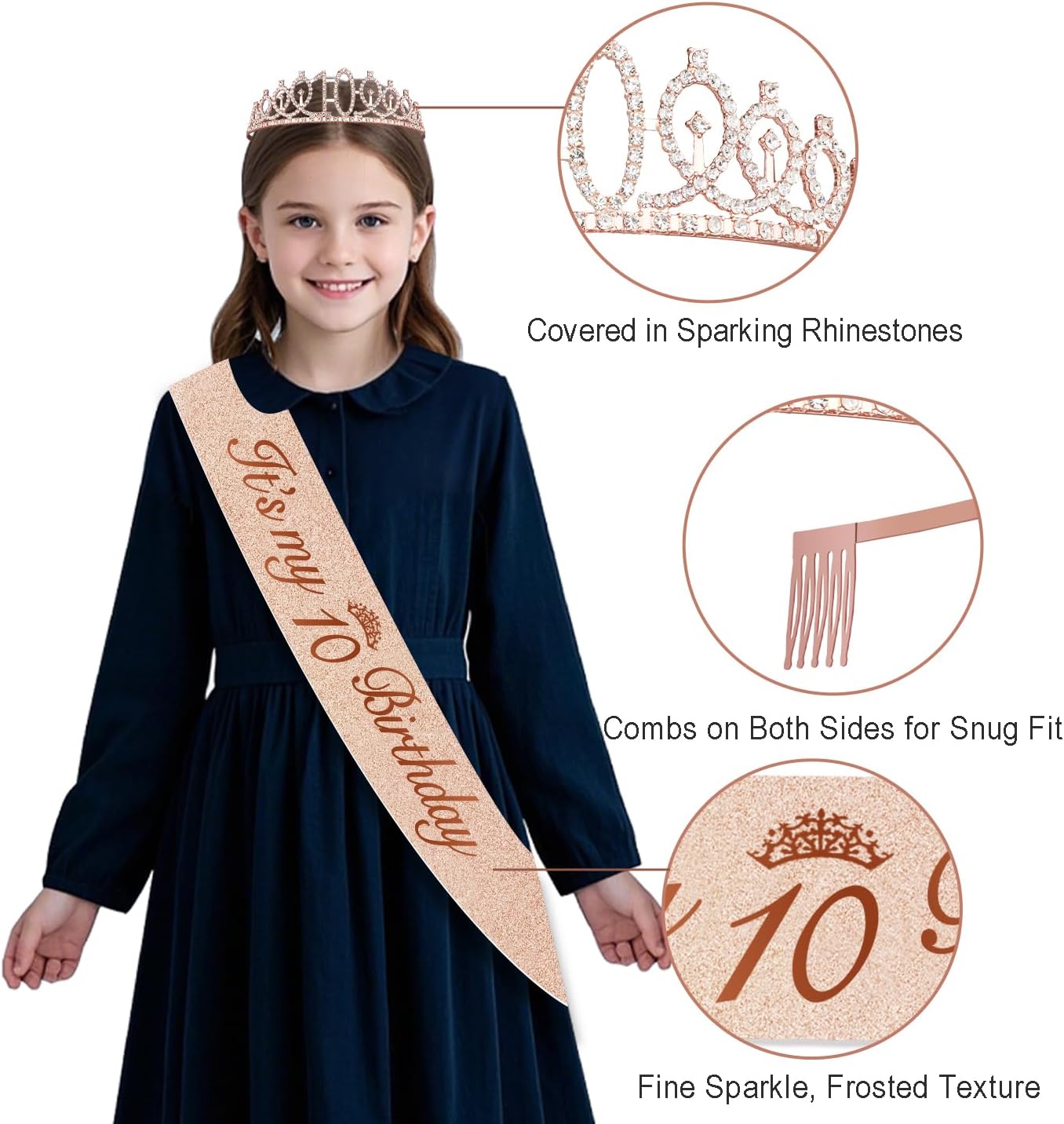 40th Birthday Decorations for Women,32pcs 40th Birthday Party Decorations,Including Backdrop, Crown,Sash,banner, Hanging Swirl,Cake Topper,balloons,Paper Fans,Anniversary Card and paper fans