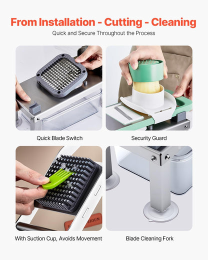 Purilite Select Stainless Steel Vegetable Chopper &amp; Food Dicer