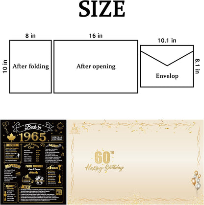 50th Birthday Card, Jumbo CANADA 25x20cm Back in 1975, Gilding Happy 50th Birthday Decoration for Woman, Men, Funny 50 Birthday Gifts for Wife, Husband, Him, Her, Mom