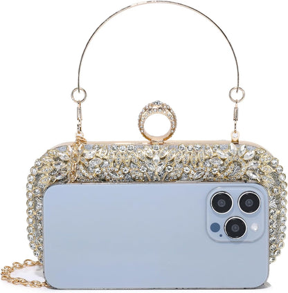 MUDUO Women's Evening Bags Sparkly Rhinestone Clutch Purses for Women Formal Party Prom Crystal Clutch Handbags Wedding Purse