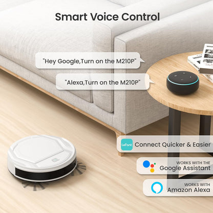 Lefant Robot Vacuum Cleaner, 6 Cleaning Modes, Wi-Fi Connected, SmartSense Technology, Multi-Surface Cleaning, Self-Charging Robotic Vacuum, Alexa, Ideal for Pet Hair and Hard Floor(M210 Pro)