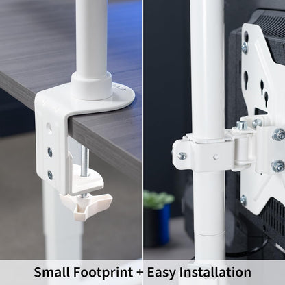 VIVO Ultra Wide TV Desk Mount for up to 55 inch Screens Weighing 29.9kg, Full Motion Height Adjustable Single Television Stand, Black, STAND-V155C