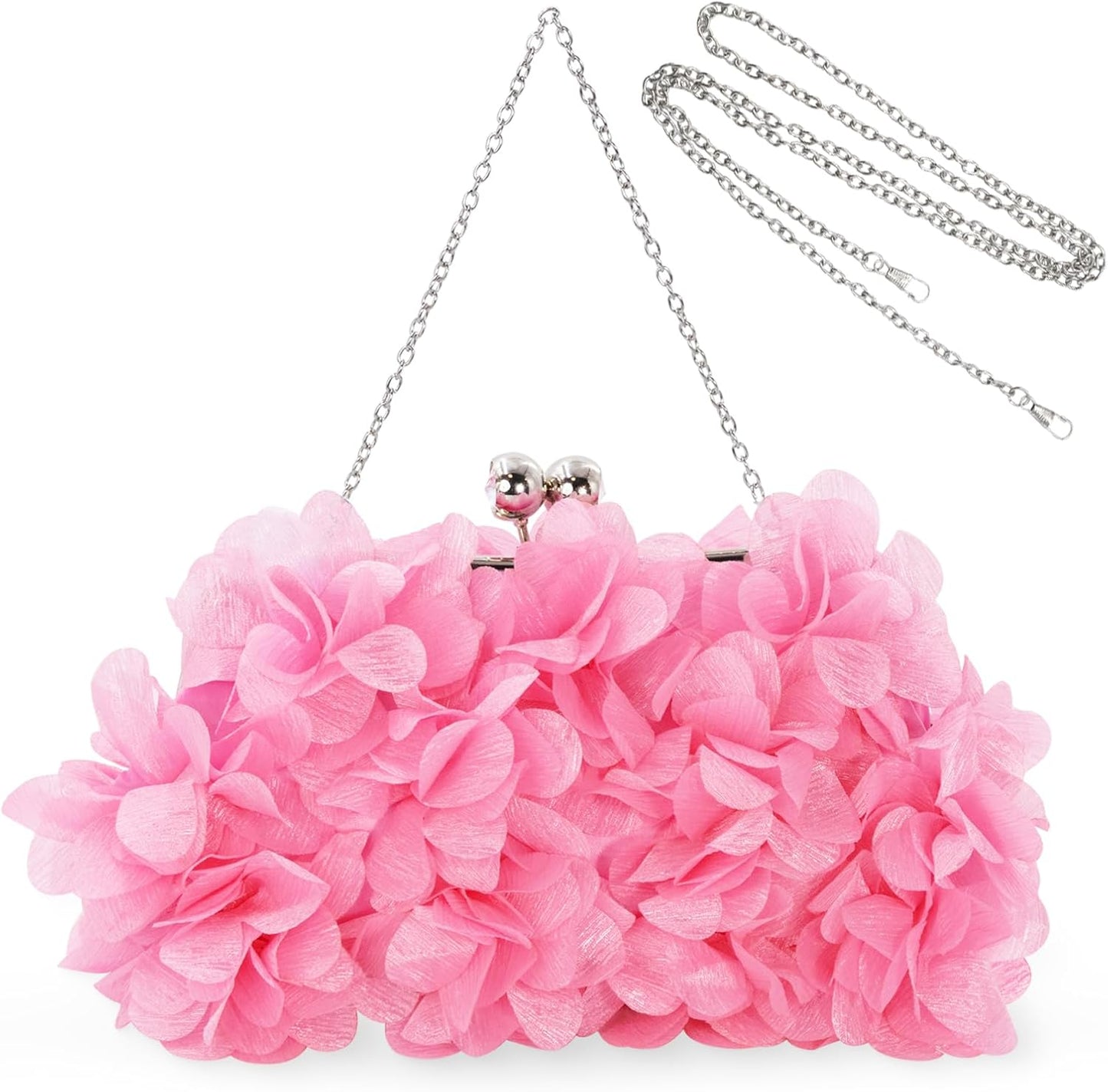 JAMBHALA Clutch Evening Handbags Floral Appliques Small Clutch Purses for Women