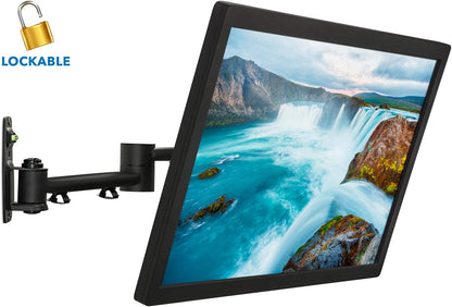 Mount-It! TV Wall Mount Bracket | Quick Release | Full Motion Swing Out Tilt Swivel | Articulating Arm for 13-42" Flat Screens and Monitors | VESA 75 to 200 | 44 Pound Capacity | Anti-Theft Locking