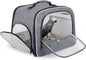 Bird Travel Carrier Cage for Large Size Parrot, Portable Bag with Metal Tray and Grate to Carry and Transport Medium to African Grey, Long Tail Cockatiel and Parrot, Feather Grey