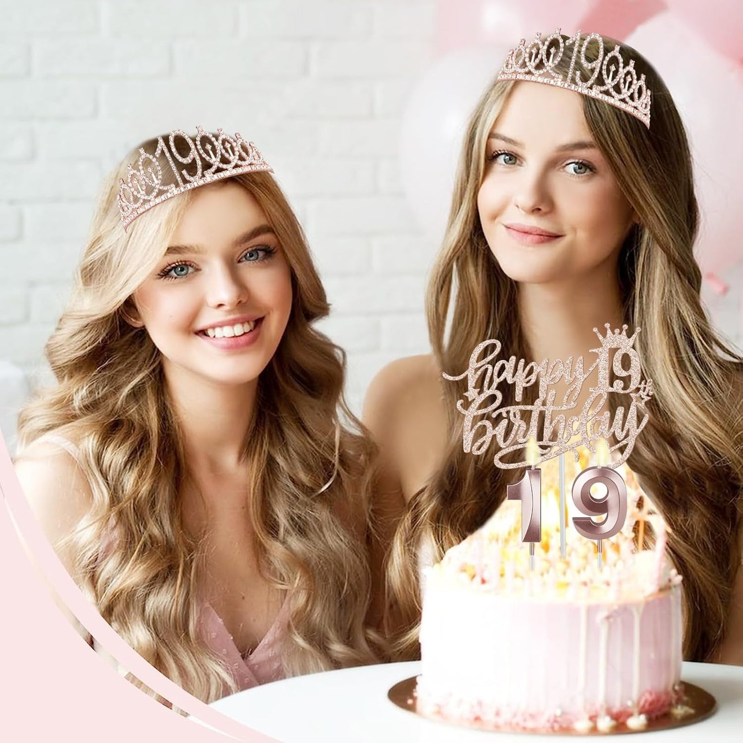 65th Birthday Decorations for Women, Including 65th Birthday Sash and Crown, Cake Topper and Candles, Number Balloons Rose Gold, 65 Year Old Gifts for Women