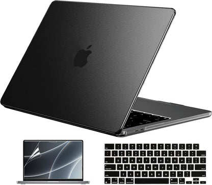 EooCoo Case Compatible with MacBook Air 13 inch M4 M3 M2 2025-2022 A3240 A3113 A2681, 13.6" Hard Case Cover & TPU Keyboard Skin & Screen Protector for Laptop Air 13.6 inch - Crystal Clear