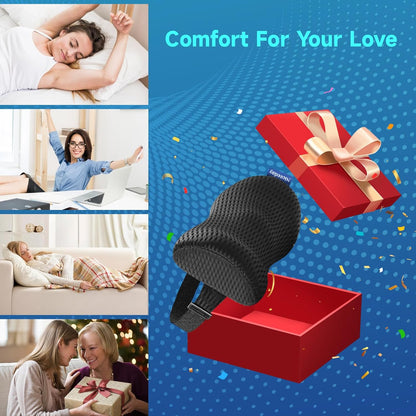Gel Lumbar Support for Office Chair Back Support for Lower Back Pain Relief Cooling Chair Back Support Cushion Improves Posture Back Rest Memory Foam Back Support Pillow for Gaming Chair, Driving Seat