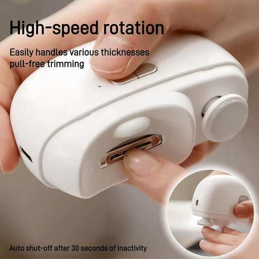 3-in-1 Automatic Electric Nail Clipper for Seniors, Kids & Adults - Rechargeable Electric Toenail Clippers with Polishing and Storage, 2 Speed Safe & Convenient Nail Trimmers - PuriLite