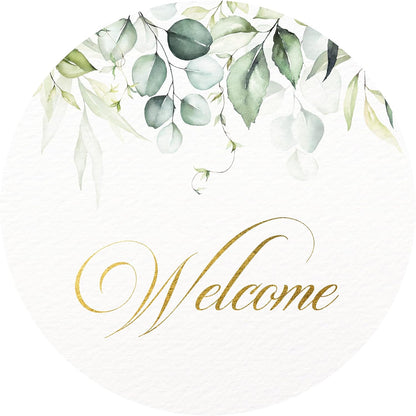 Mobiusea Creation Welcome Stickers | 2 inch | Gold Foil | 60pcs Waterproof Greenery Welcome Bag Stickers for Wedding, Bridal Shower, Birthday, Baby Shower, Party Gift Bags