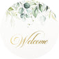 Mobiusea Creation Welcome Stickers | 2 inch | Gold Foil | 60pcs Waterproof Greenery Welcome Bag Stickers for Wedding, Bridal Shower, Birthday, Baby Shower, Party Gift Bags