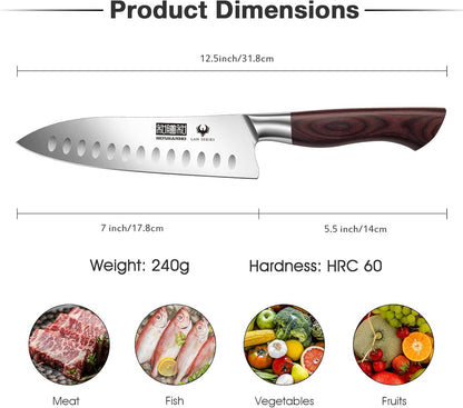 HOSHANHO Fillet Knife 7 Inch, Professional High Carbon Stainless Steel Boning Knife for Meat, Ultra Sharp Japanese Fish Fillet Knife with Ergonomic Wood Handle