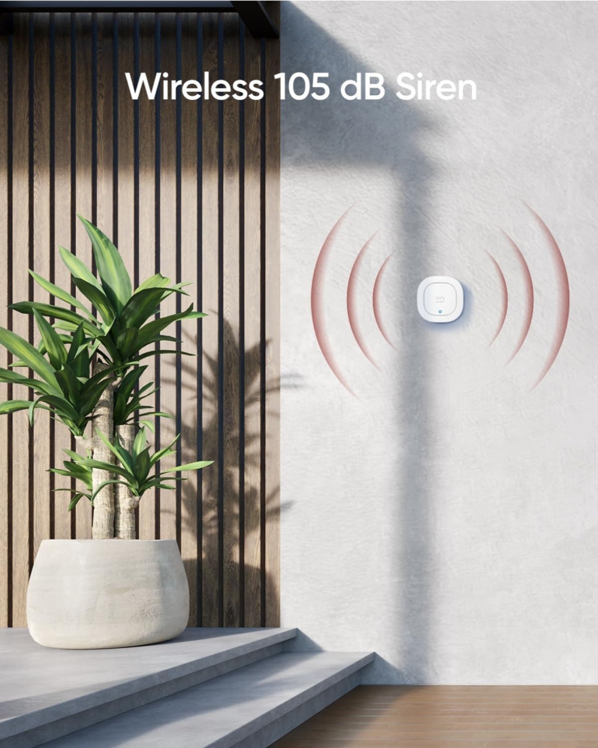 eufy Security Siren, 105 dB Wireless Alarm, IP65 Weatherproof, Remote Alerts, 2-Year Battery Life, HomeBase Required, Compatible with HomeBase S380 and S280, App Control, Easy to Install