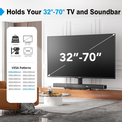 Purilite Select Swivel Tabletop TV Stand (27"–70")