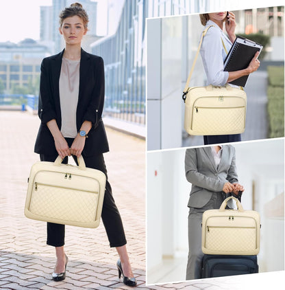 Laptop Bag 17 Inch Laptop Briefcase for Women Waterproof Computer Messenger Bag Professional Laptop Case for Business Work - PuriLite