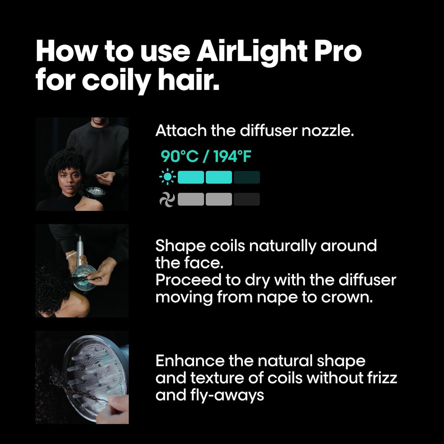 L'Oréal Professionnel AirLight Pro, Professional Hair Dryer Powered by Infrared-Light Technology and Wind, Fast Drying Without Heat Damage, Approved by Hair Pros, For All Hair Types
