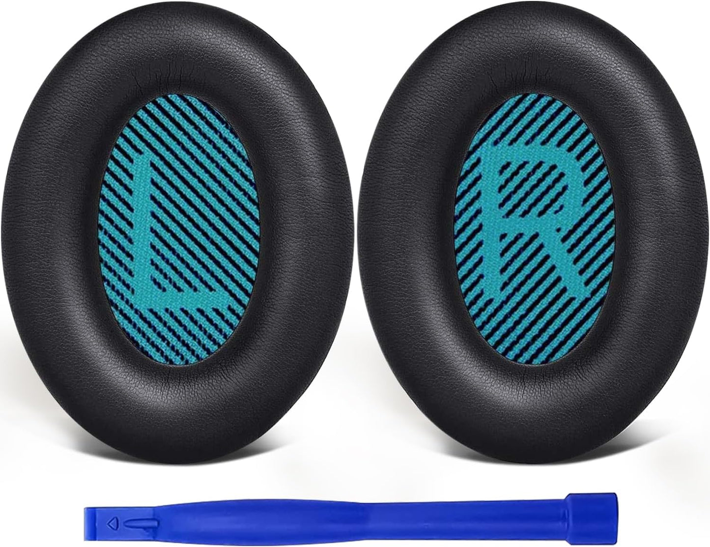 SoloWIT Earpads Cushions for Bose Headphones, Replacement Ear Pads for Bose QuietComfort 15 QC15 QC25 QC2 QC35/Ae2 Ae2i Ae2w/SoundTrue & SoundLink Around-Ear Series - QC25 PL Black&Blue