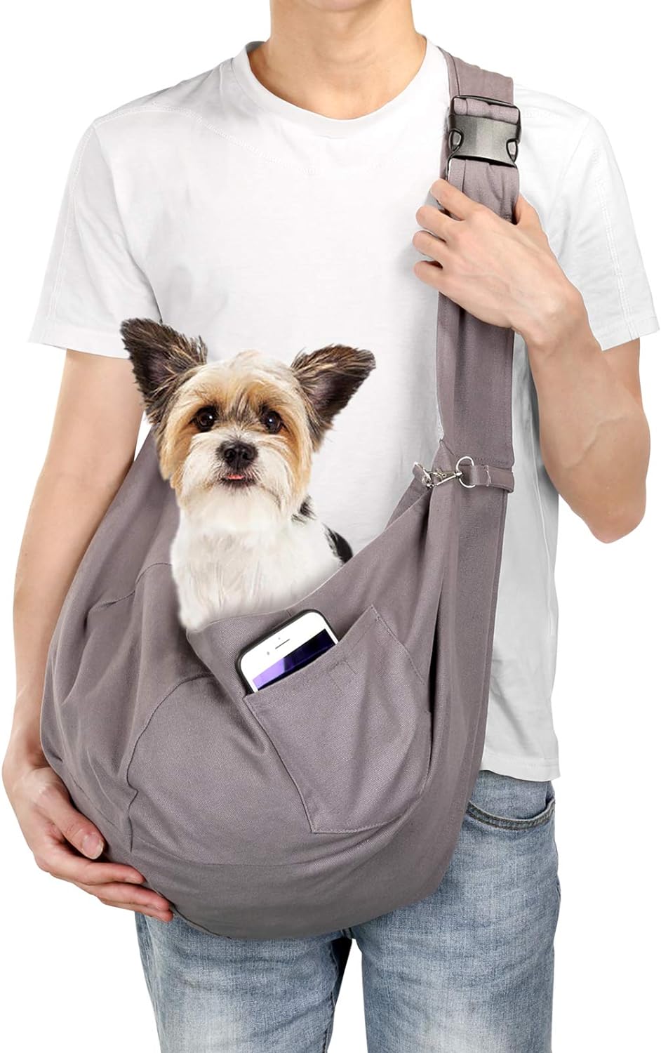 Ownpets Pet Sling Carrier Bag Safe, Fit Medium&Small Size Cats&Dogs, The Maximum Load 9~13lb Comfortable, Adjustable, Perfect for Daily Walk, Outdoor Activity and Weekend Adventure, Pink