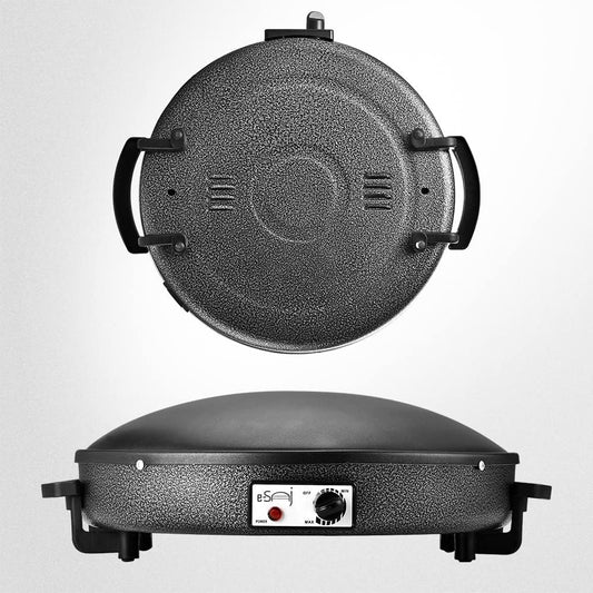 Saj Non-Stick Electric e-Saj Arabic Bread Maker, Tabkhi, Tabun, Chapati, Oriental Markouk, Thyme, Meat or Cheese Pie, Man2ouche Zaatar 16" (42cm) Medium صاج خبزعربي