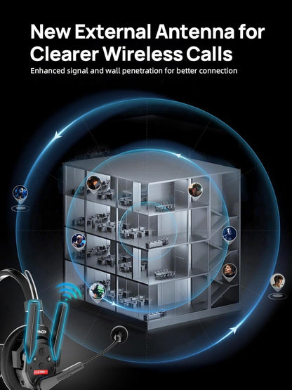 SYNCO XTALK XPRO2 Wireless Intercom Headset System, 2 Person 2.4GHz Wireless Communication Headset Full Duplex 500m/1640ft 24H with Noise Reduction 3.5mm Monitoring for Film Production Teamwork