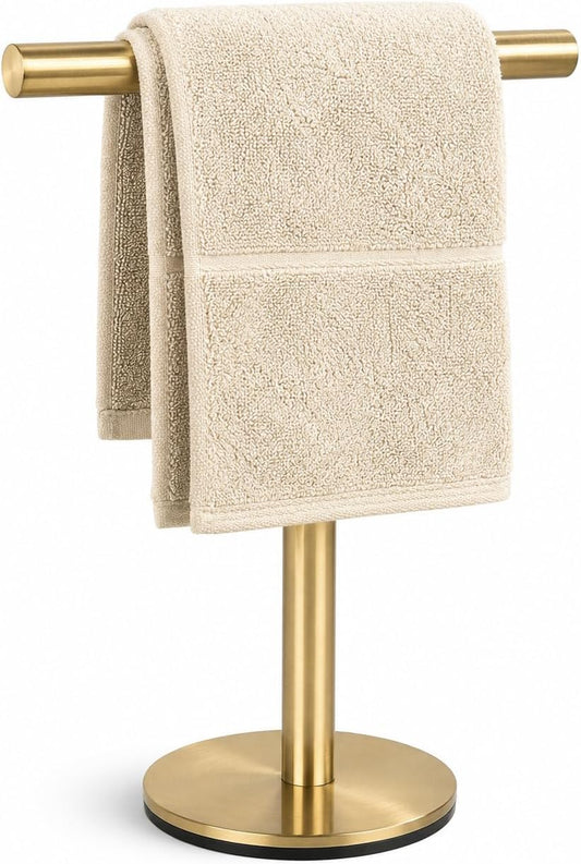 Bathroom Hand Towel Holder Stand，T-Shape Hand Towel Holder Stand SUS304 Stainless Steel for Bathroom，Kitchen or Vanity Countertop